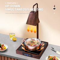Lampe chauffante commerciale pour buffet, chauffe-plats simple, double ou triple, station de réchauffement double en option pour hôtels et restaurants
