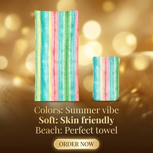 Summer <strong>Dock</strong> <strong>Bay</strong> Beach <strong>Towel</strong> Quick Dry Sand Free Compact Lightweight Includes Bag Watermelon Sugar Large (160x90cm) - Product Image 5