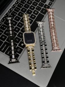 สายนาฬิกาโลหะฝังเพชรหรูหรา สายเปลี่ยนสำหรับนาฬิกาอัจฉริยะ - Product Image 2