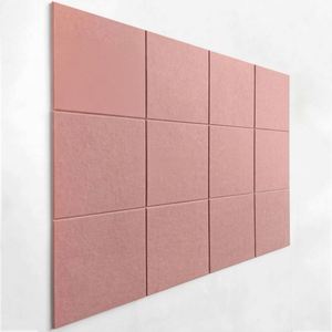 Lot de 12 panneaux en feutre et liège autocollants, 30x30cm carrés, pour maison, bureau, hôtel, restaurant, bar, décoration - Vente Flash - Product Image 1