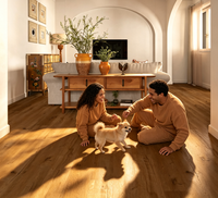 Maßgefertigter SPC-Vinylboden Wasserdichter Verschleißfester Innenbodenbelag für Globalen Großhandel Lantai SPC