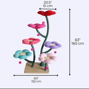 <span class=keywords><strong>Arbre</strong></span> à <span class=keywords><strong>chat</strong></span> luxueux, grand et <span class=keywords><strong>haut</strong></span>, avec hamac en forme de fleur, poteaux en sisal et peluche de qualité supérieure, meubles pour <span class=keywords><strong>chat</strong></span> - Product Image 4