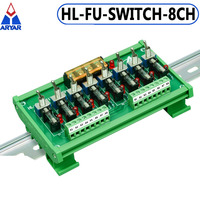 Carte de bornier de fusible de distribution de fusible de 8 canaux avec le commutateur pour le bornier de fusible d'alimentation avec l'indicateur de LED