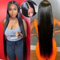 Perruques en cheveux humains à dentelle 13x4, densité 180, lisses, avec cheveux de bébé naturels pré-épilés, pour femmes noires, vente en gros à prix abordable