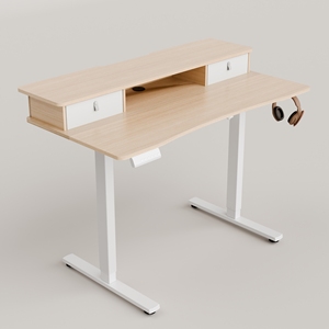 Bureau Ergonomique PRORIALS à Hauteur Réglable Électrique avec Moteur Unique et Tiroirs - Product Image 1