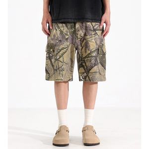 Shorts Cargo Décontractés Homme 100% Coton Haute Qualité, Dernière Collection, Coupe Ample, Motif Floral, Multi-Poches, Logo Personnalisé, Vente en Gros - Product Image 1