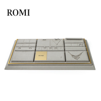 ROMI microfibre luxe compteur anneau stand collier bijoux affichage ensemble présentoir accessoires fenêtres bijoux stand ensembles