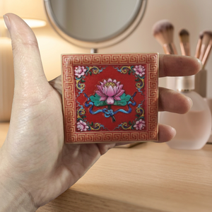 Imán decorativo para nevera con flor de loto tibetana tradicional, imán budista para nevera, decoración espiritual para el hogar, oficina y cocina - Product Image 4