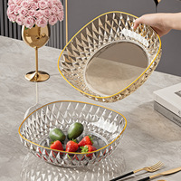 Populaire plastic fruit schaal huishoudelijke tafelvoeding food grade snacks snoep noten schaal fruitschaal bestek en borden