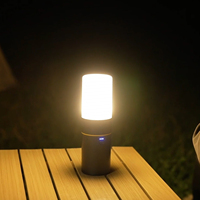 Support de charge sans fil 4 en 1 avec haut-parleur Bluetooth portable, lampe de camping LED rechargeable, combo de voyage technologique intelligent