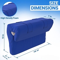 Coussin ergonomique bleu pour accoudoir de fauteuil roulant, coussin en éponge long, forme personnalisée