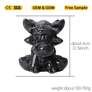 Vente en gros de sculptures d'animaux en pierres précieuses de couleurs mélangées, artisanat en cristal naturel - Product Image 4