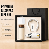 Coffret cadeau d'entreprise de luxe pour les employés avec parapluie masseur de cou Tumbler et Power Bank Souvenirs