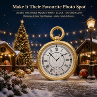 Horloge géante gonflable LED de poche pour la décoration et l'affichage lors des fêtes de Noël, du Nouvel An et des soirées