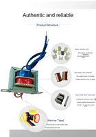 Vente directe usine – Transformateur d'isolement toroïdal en cuivre personnalisable, trois sorties 5W 220V, boîtier 12V, usage industriel 50/60Hz