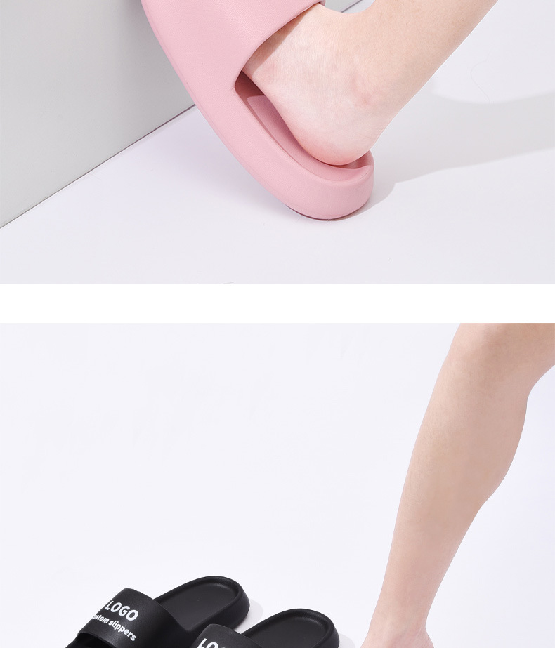 Custom Logo Thick Bottom Slippers EVA Indoor Outdoor Bathroom Slippers Beach Slide Shoes