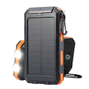 Popolare 2023 prodotti a energia solare 10000mah caricabatterie solare Power bank costruito in <span class=keywords><strong>3</strong></span> cavi divieto di energia solare wireless portatile - Product Image 1