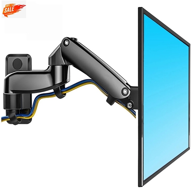 Hot Sale F150 Full Motion Monitor Wall Mount with Adjustable Gas Spring Arm for 17-27 Inch LED LCD Monitor TV Stand