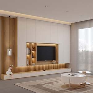 Meuble TV LED moderne et tendance, gain de place, en bois, pour salon, chambre à coucher, petit appartement, hôtels, meubles de maison - Product Image 4