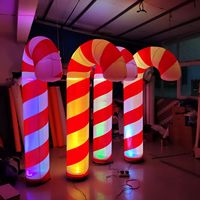 Canne à bonbon géante gonflable Décoration de tente de Noël en plein air pour les événements de vacances, les fêtes et les expositions festives