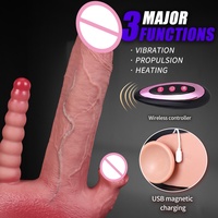 Dildo vibrant télescopique en silicone liquide avec fonction de léchage, masturbateur féminin et jouet intime pour adultes pour couples