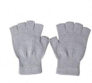 ถุงมือไหมพรมสีดำปักโลโก้แบบพกพาทันสมัย ครึ่งนิ้ว สำหรับกิจกรรมส่งเสริมการขาย - Product Image 3