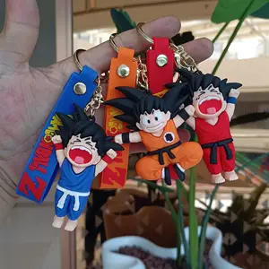 Cartoon Seven Dragon Ball Chaveiro Macaco King Car Pendant Doll Bag Pendurado Decoração Chaveiro