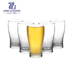 Vaso de cerveza de 560ml, vaso de vidrio para jugo de 20oz, cristalería soplada mecanizada, vaso para beber cerveza, forma Irregular, taza de cerveza de diseño personalizado