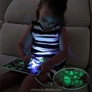 A3 Light Luminous Fun Magnetic Drawing Board Glow In Dark Fluorescent Drawing Board
