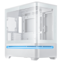 Boîtier PC Gaming Prime AP202 M-ATX, Tour Moyenne avec Vue en Verre Courbé, Compatible Cartes Mères M-ATX ITX