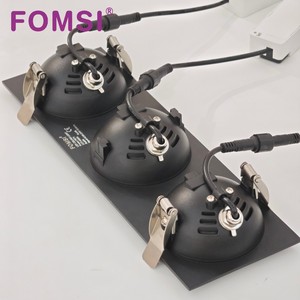 FOMSI Spot encastré LED ultra-mince 7W*3 en aluminium, orientable, carré, à trois têtes, certifié CE pour salle d'exposition - Product Image 5