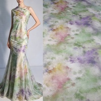 Tela de Malla Brillante Bordada con Purpurina, Tul Elástico 100% Poliéster para Vestido de Noche, Vestido Formal de Sirena, Ropa y Accesorios