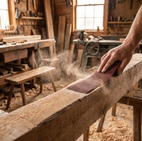 Rouleau de papier abrasif 10 cm de largeur 50 m pour le ponçage général et le ponçage de plaques de plâtre