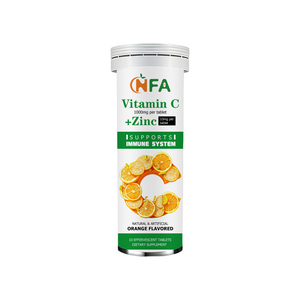 OEM ODM Vitamin C Zinc Effervescent <b>Tablets</b> with Potassium Vegan Free Sugar Easily Dissolve in Water Support Immunity System - Product Image 1