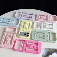 Coque de téléphone portable pour iPhone 18 Pro Max avec motif de colonne romaine en relief tridimensionnel, petit ange, rose pour jeune fille