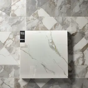 Polished Glazed Marble Look 600*600mm Wall Tiles Wear-Resistant 600x600mm Slab Tiles