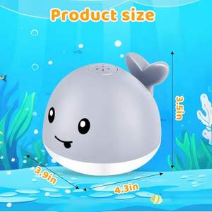 Jouet de <span class=keywords><strong>bain</strong></span> <span class=keywords><strong>baleine</strong></span> rougeoyante pulvérisateur d'eau <span class=keywords><strong>fontaine</strong></span> de piscine pour bébé jouet de baignoire adapté aux bébés âgés de 1 à 5 ans - Product Image 2