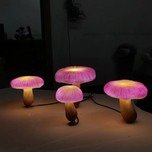 Mini Lámpara Decorativa de Resina LED con Forma de Hongo y Planta Acuática, Impermeable, para Iluminación de Parques y Paisajes - Product Image 1