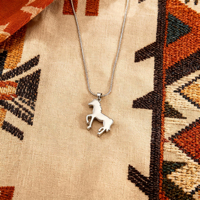 Collier unisexe style Hip Hop en acier inoxydable plaqué argent avec pendentif cheval de la prospérité, étanche, cadeau tendance, chaîne à maillons