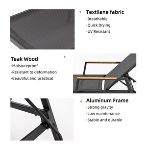 Moderno Patio <span class=keywords><strong>lettino</strong></span> in alluminio piscina all'aperto sedia di lusso mobili da giardino spiaggia <span class=keywords><strong>lettino</strong></span> prendisole - Product Image 4