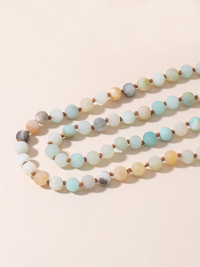 Pierres précieuses de guérison de Yoga faites à la main, 108 perles Mala, Bracelet, bijoux de <span class=keywords><strong>méditation</strong></span>, collier de prière - Product Image 5