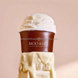 Contenedores desechables compostables de 880 ml (31 oz) con tapa, vasos de papel para helado con relieve y asa. - Product Image 4