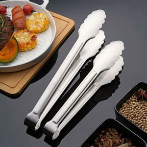 Eco Friendly Safe New Style Kitchen Accessories Bread Clip Food <b>Tong</b> Stainless Steel 304 Silver <b>Serving</b> - Product Image 6