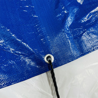 Bâche en PE tissée en tricot warp enduite, imperméable, coupe-vent, anti-déchirure, pour systèmes de bâches de construction et tentes, protection anti-UV