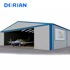 <span class=keywords><strong>Hangar</strong></span> d'avion à toit courbé en structure d'acier personnalisée, bâtiment métallique préfabriqué - Product Image 1