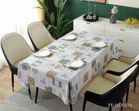 Nappe de ménage en PVC lavable en plastique pvc de protection couverture de table à manger décoration nappe imprimée en pvc
