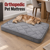 Matelas orthopédique pour chien avec noyau en fibre de coco et options de tissu de revêtement, emballage personnalisé disponible