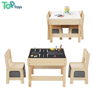 Montessori Preschool Modern <strong>Children</strong> Solid Wooden Activity <strong>Table</strong> and Chair Set for Kindergarten School Bedroom <strong>Learning</strong> Use - Product Image 1