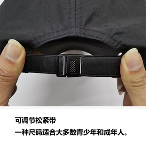 Men's Quick Drying Outdoor Sports Cap Dark Gray Breathable Sun Protection Baseball Hat Mesh Fabric Camp Cap - Product Image 2