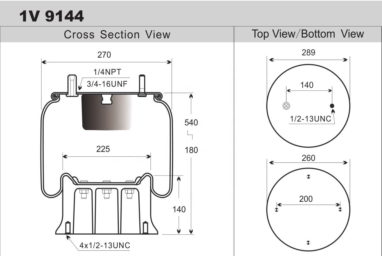 鴛鴦圖 W01-358-7808 | Firestone Air Spring | Triple Convoluted | 313